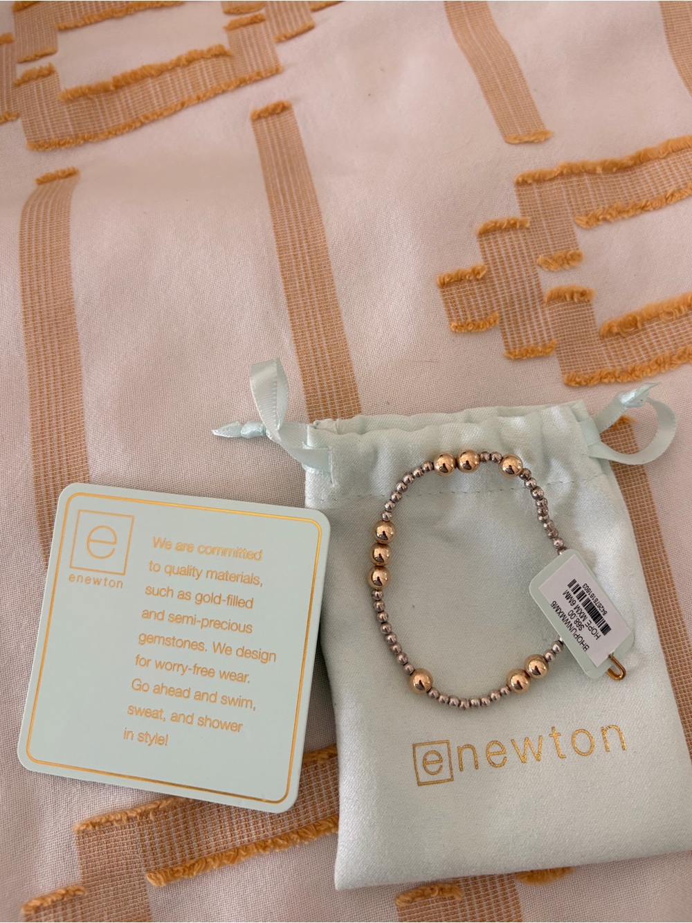 enewton Two-Tone Gold & Silver Beaded Stretch Bracelet